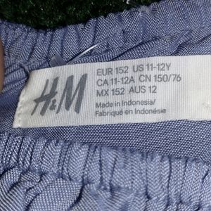 H & M Girl Romper light blue